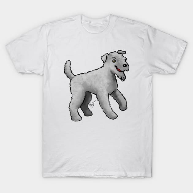 Dog - Kerry Blue Terrier - Blue T-Shirt by Jen's Dogs Custom Gifts and Designs